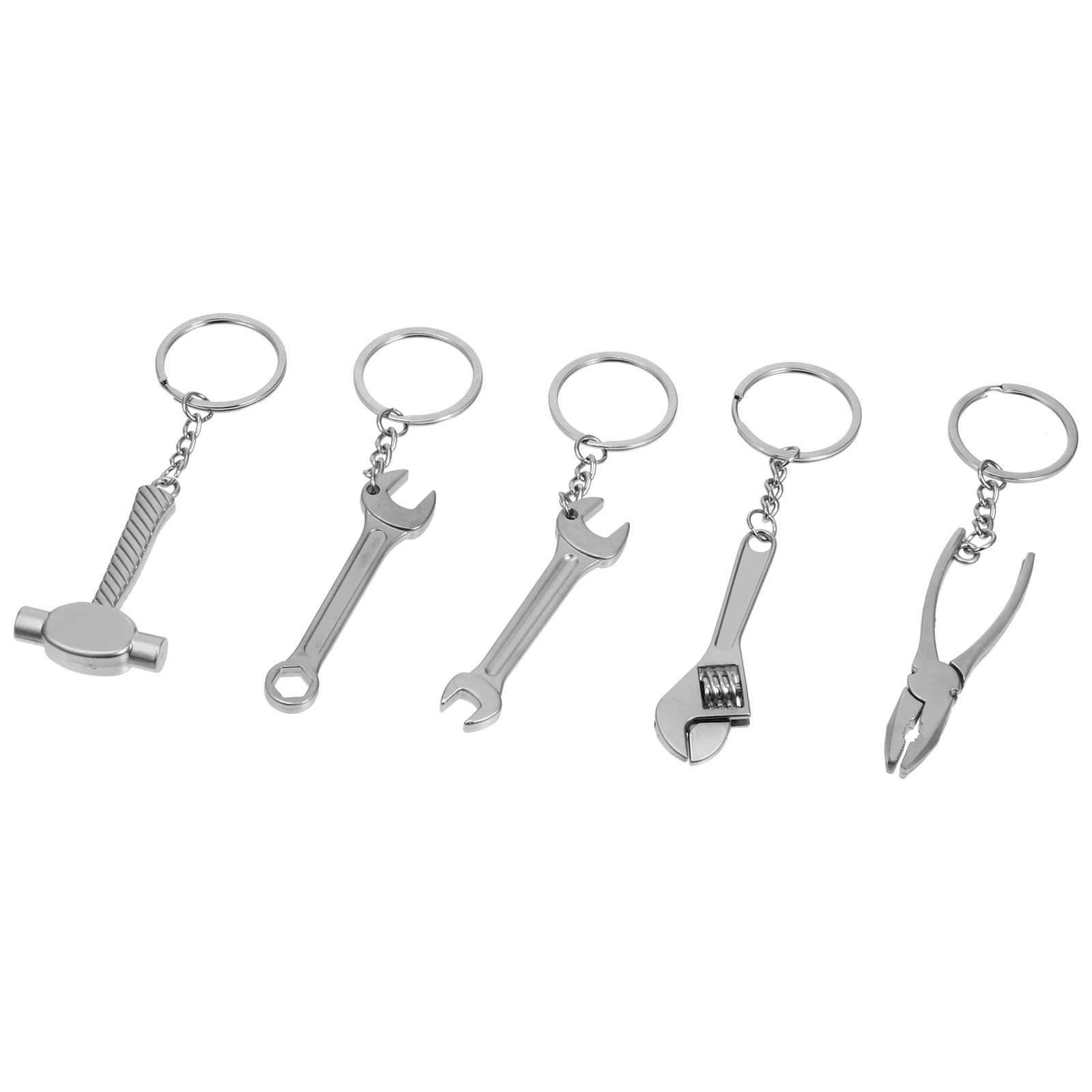 5 Pcs Tool Keychain Locket Decorative Ring Pocket Bag Durable Zinc Alloy Man Mini Rings