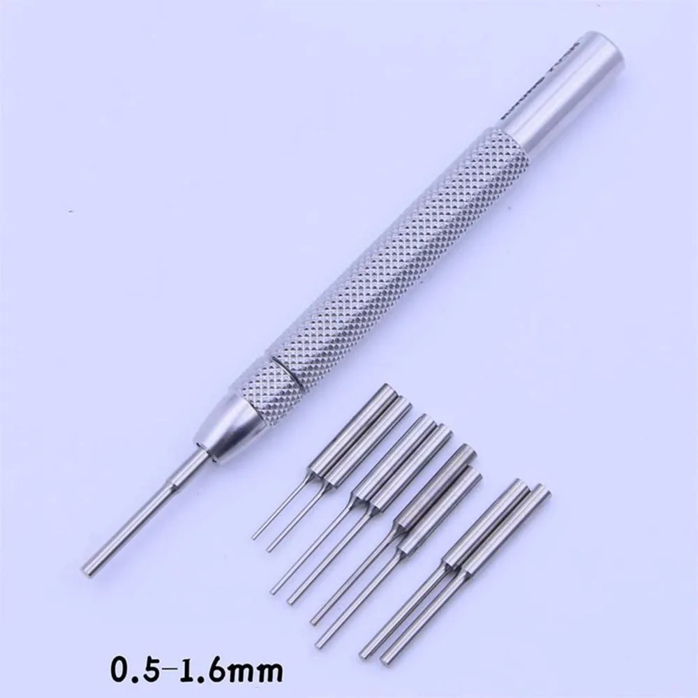 

Chain-rivet-remover Watch Bracelet Removal Tool Long Handle Full-Steel Pin Length Adjuster 0.5mm-1.6mm High-Hardness Needle*9pcs