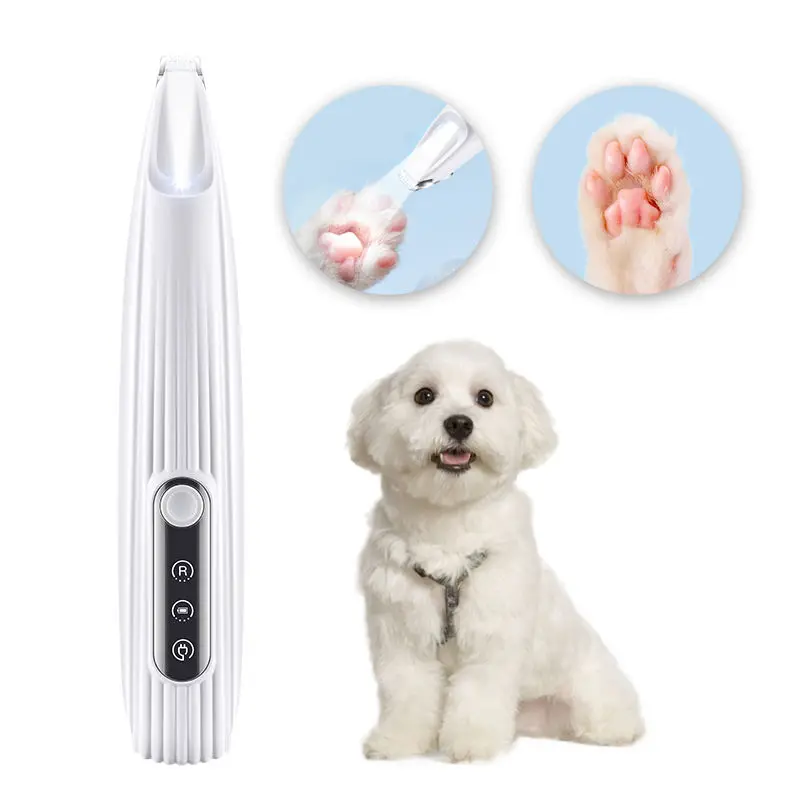 LMZOE -Pet Electric Pushing Scissors Cats Foot Shaver  Led Lights Dog Foot Hair Trimmer  Dogs and Cat Care Supplies