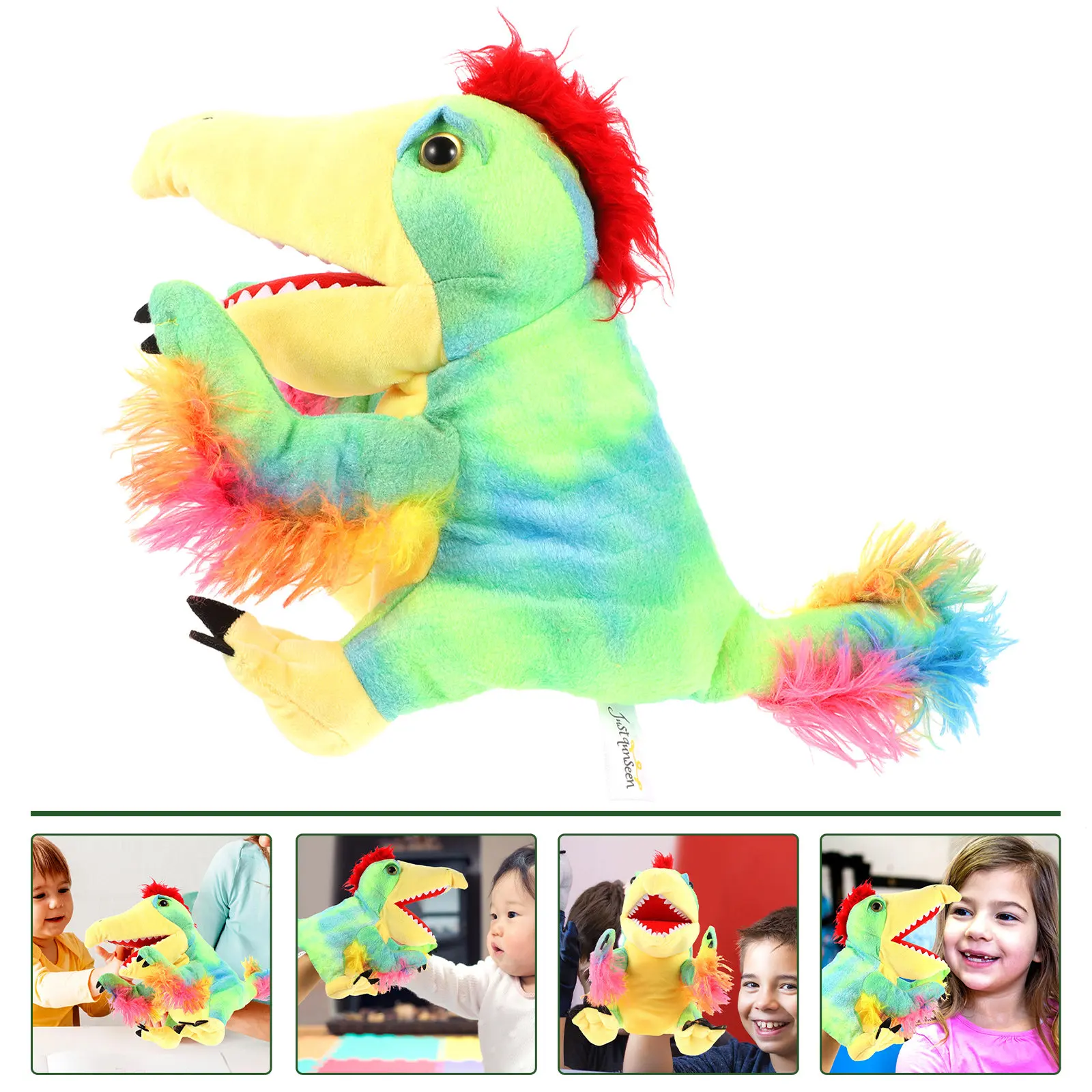 

Dinosaur Finger Puppet DIY Educational Storytime Realistic Creative Hand Puppet for Toddlers Children Communication