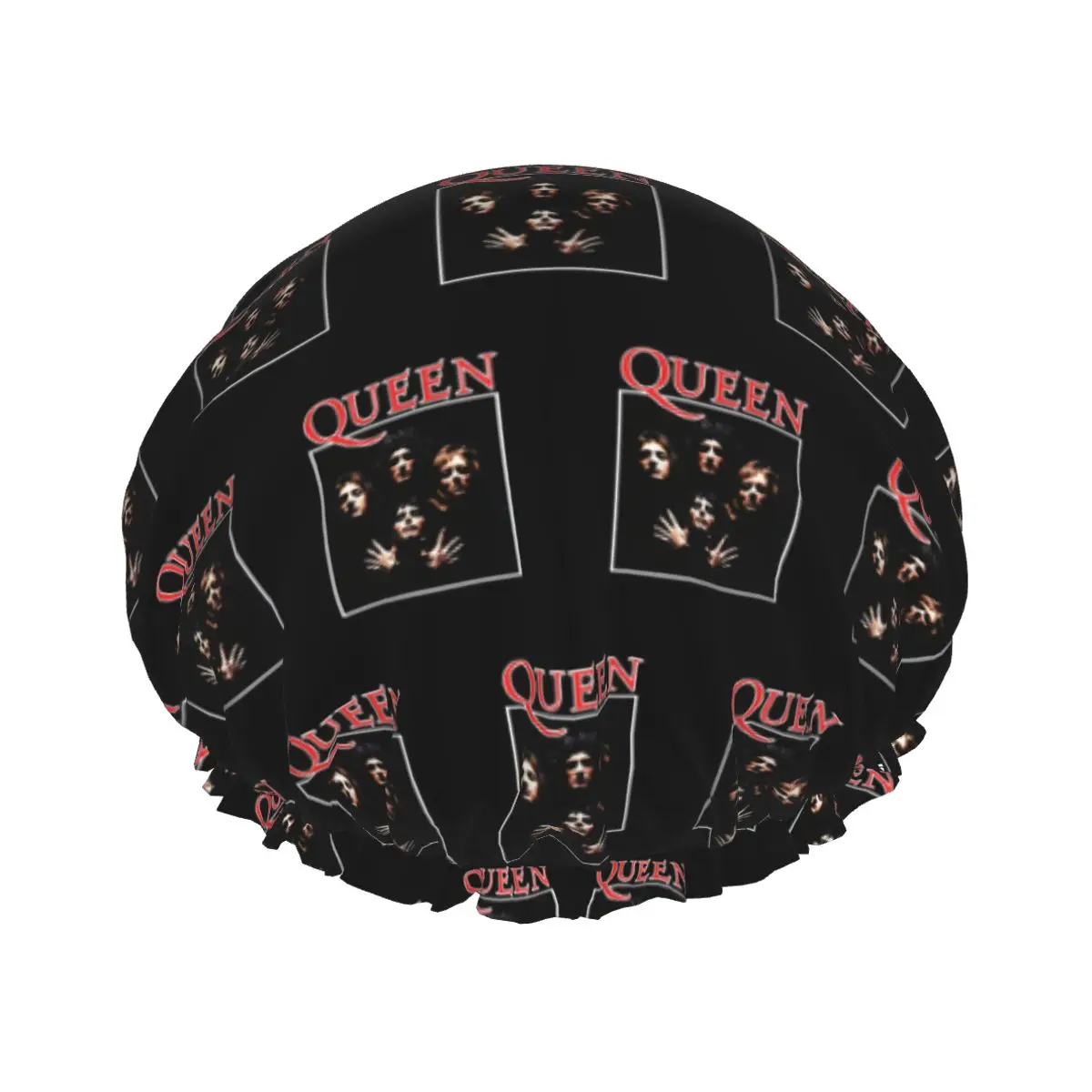 Queen Freddie Mercury Shower Caps for Women Large Size Waterproof British Singer Rock Band Bath Hair Cap