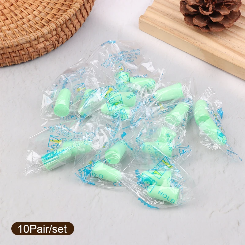 10Pairs Sponge Earplugs Noise Canceling Sleep Earplugs Noise-Isolating Earplugs Dust Resistant Abrasion Resistant Flexible Work