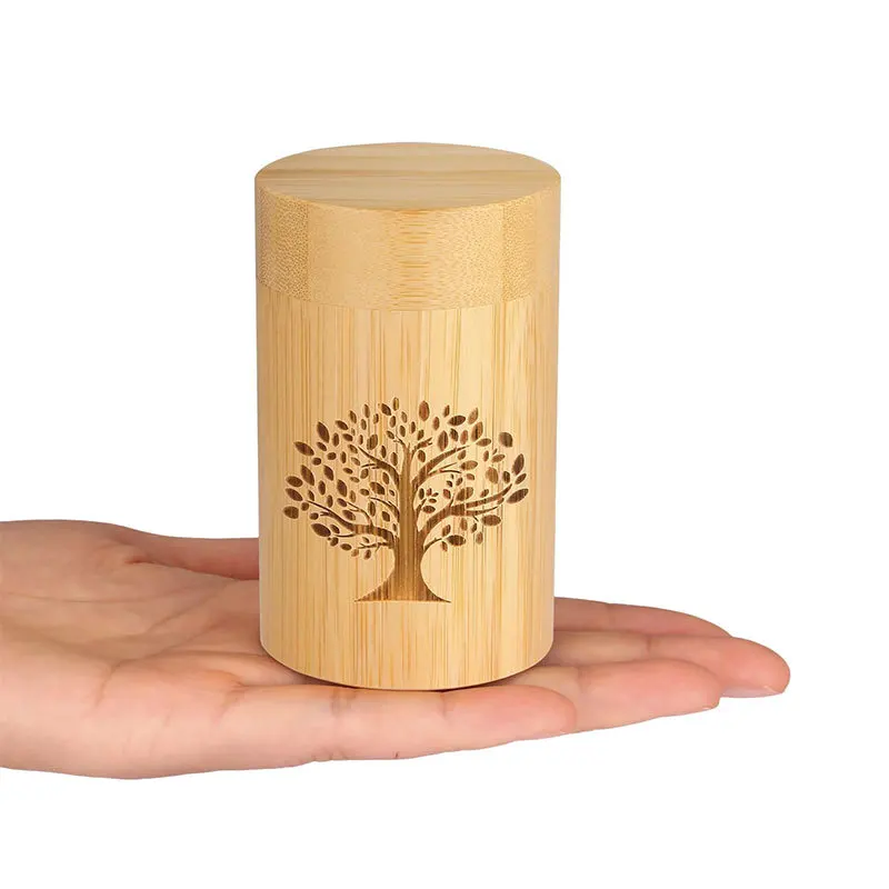 شجرة الحياة التذكارية المصنوعة من الخيزران، صندوق جنازة للحيوانات الأليفة، مادة صديقة للبيئة #3