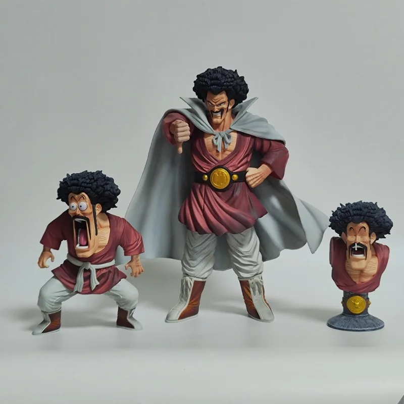 Cartoon Dragon Ball Z Mr. Satan Hercule Replaceable Head 18cm Anime Figures Statue Model Collection Ornaments Children Toys Gift