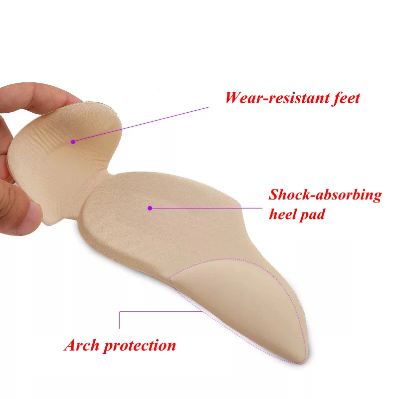 1 Pair Silicone Gel Insoles Heel Liner Grips Arch Support For Women High Heels Shoes Foot Pads Self-Adhesive Cushion Pad Inserts