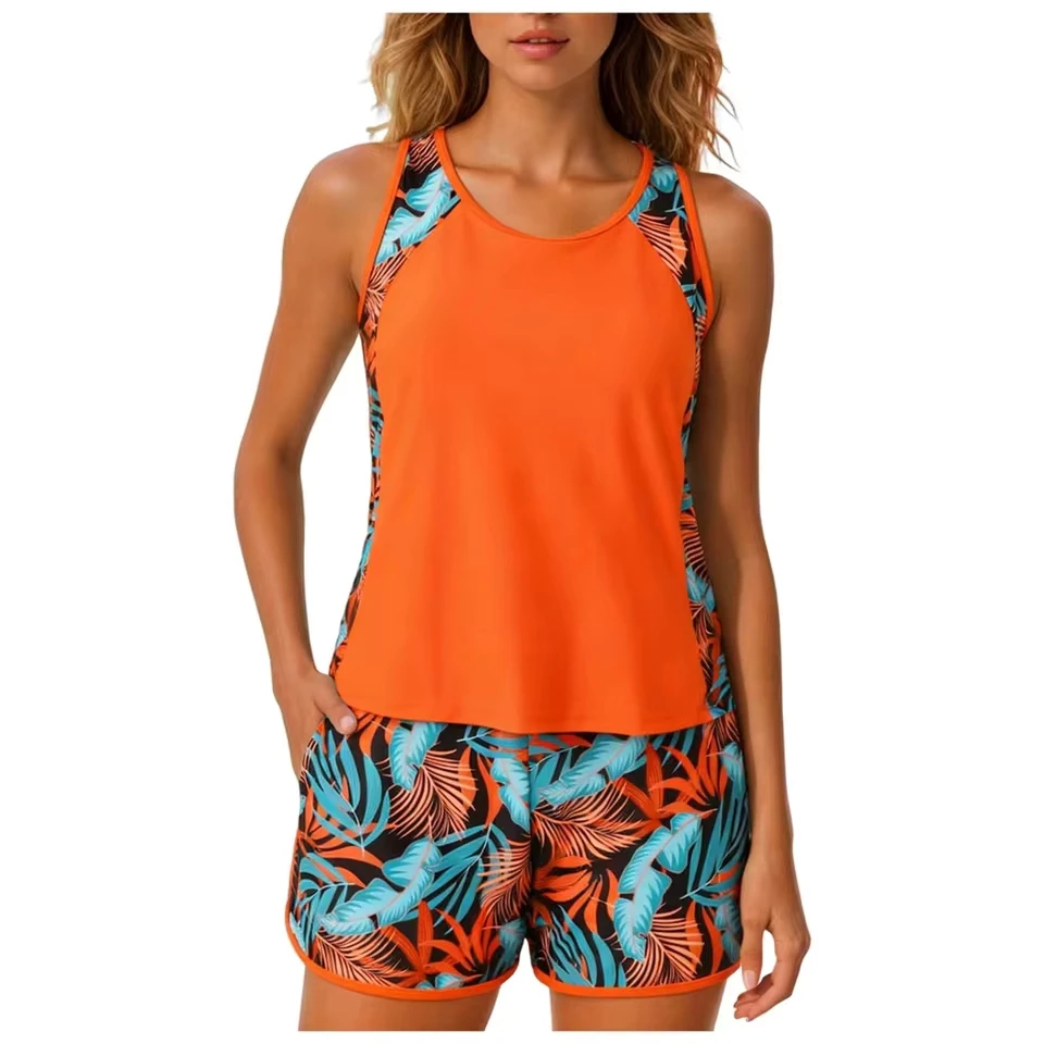 Women Tankini Swimsuit Swimwear Set Leisure Swimsuit Tankinis Two Piece Sets Summer Elegant Swimsuits For Women Women'S Swimsuit