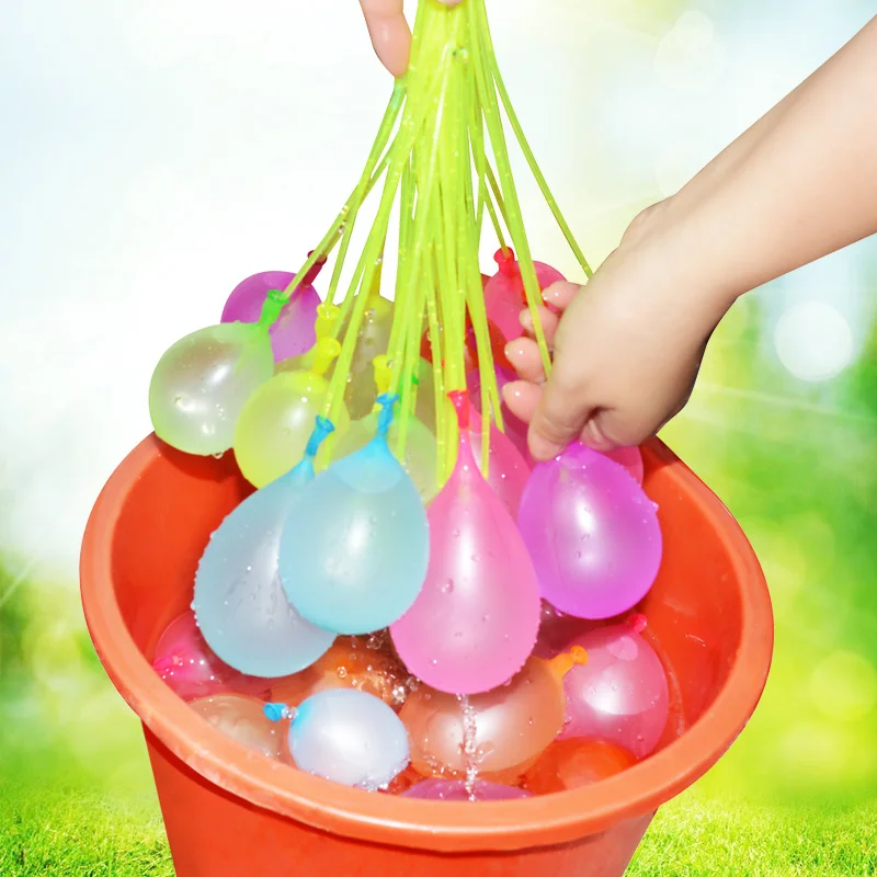 111pcs/bag Water Balloons Bunch Filled With Water Balloons Latex Balloon Toy Balloons Rapid Injection Summer Game Toy