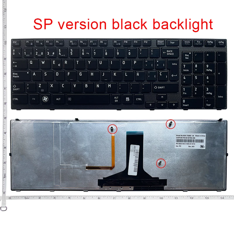 Spanish Laptop Computer Keyboard for Toshiba Satellite A660 A600 A600D A665 SP