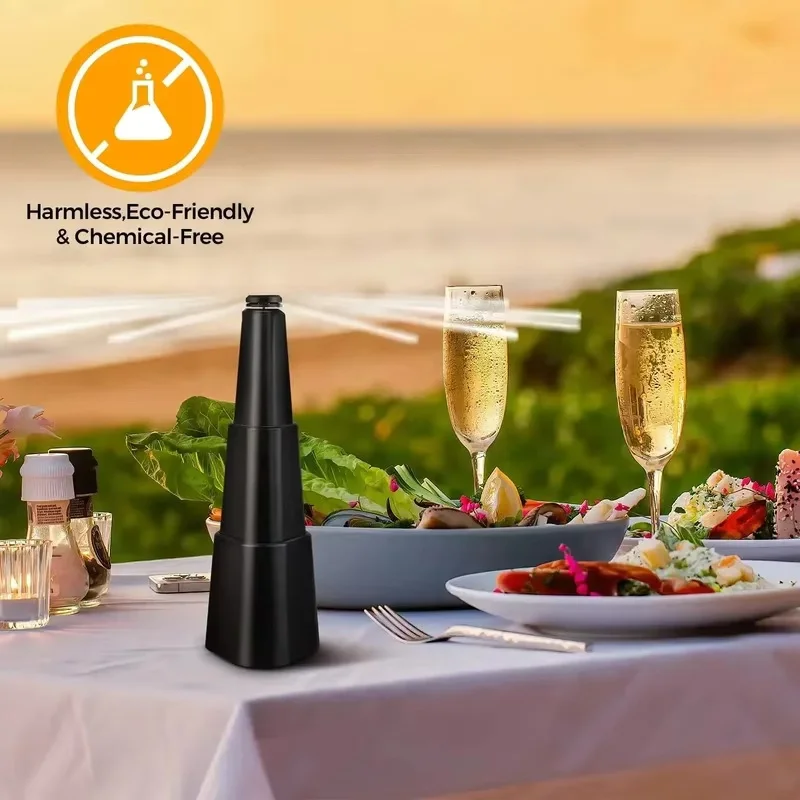 1PC Holographic Blade Fly Repellent Fan Multi for Indoor Outdoor Tables Effective Bug Deterrent Keep Flies Away