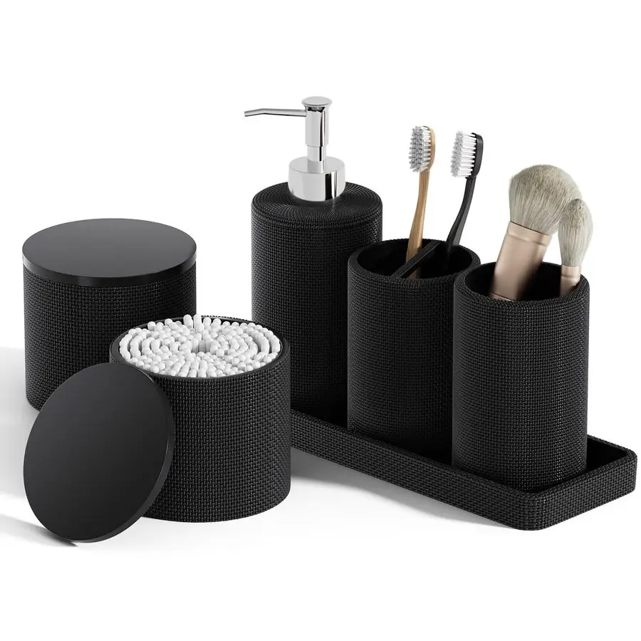 Black Bathroom Set …