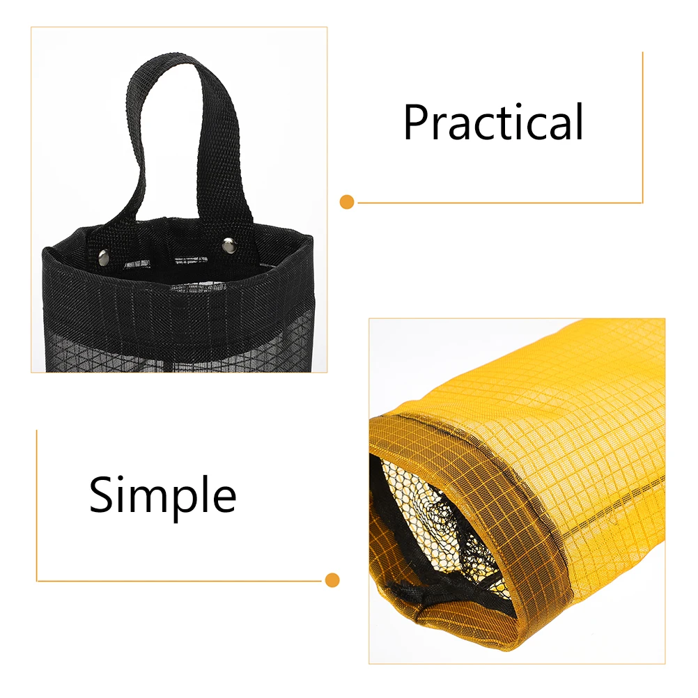 

2Pcs Trash Bag Dispenser Polyester Kitchen Cabinet ganizer Waterproof Reusable Storage Bags Plastic Holder Wall Mount Grocery