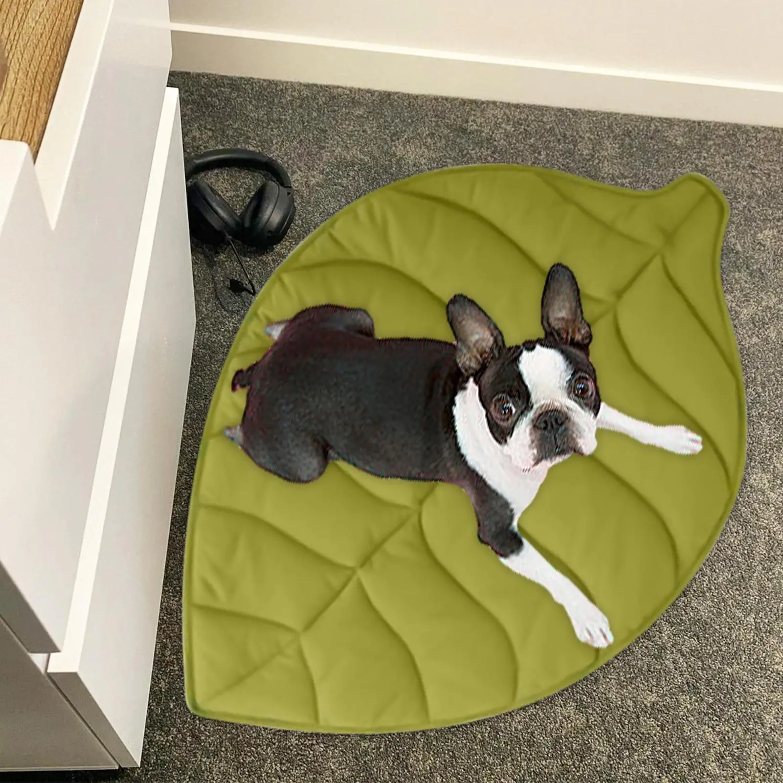 Kühlende Hundematte, Katzen-Kühlmatte, Blätterform, Bettdecke, rutschfest, tragbar, waschbar, für drinnen und draußen, Pool, Kiste, Strand, Camping