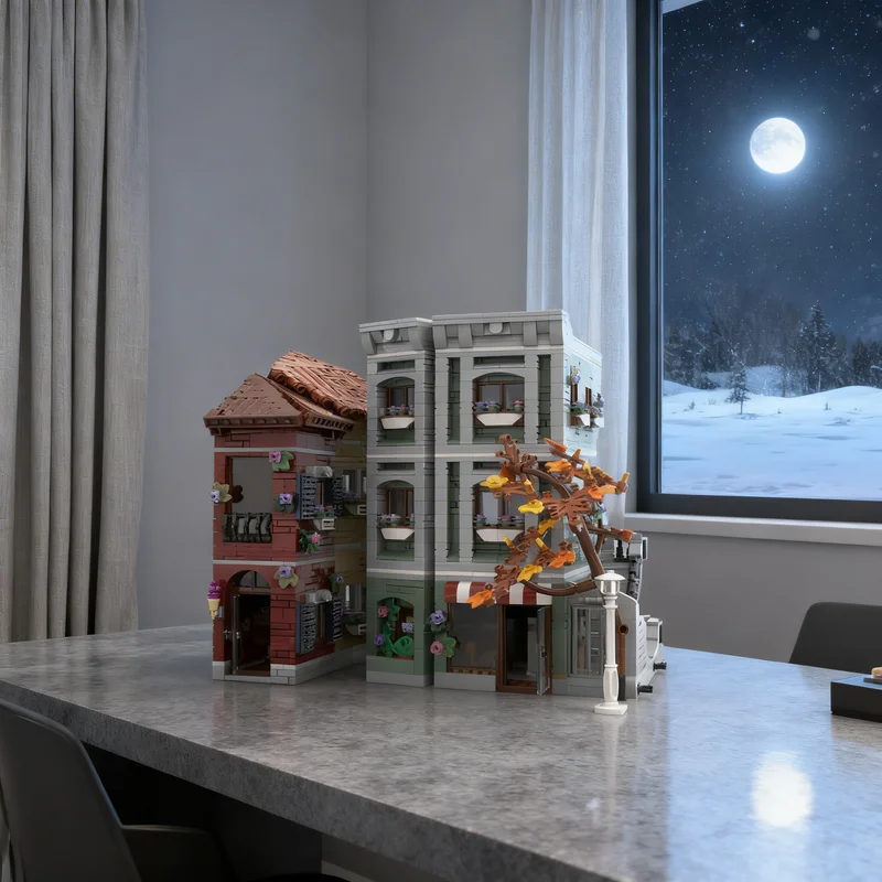 

3691pcs MOC Narrow European Streets Modular Streetscape Model Building Blocks Architecture Toys Christmas Gifts Education Kids