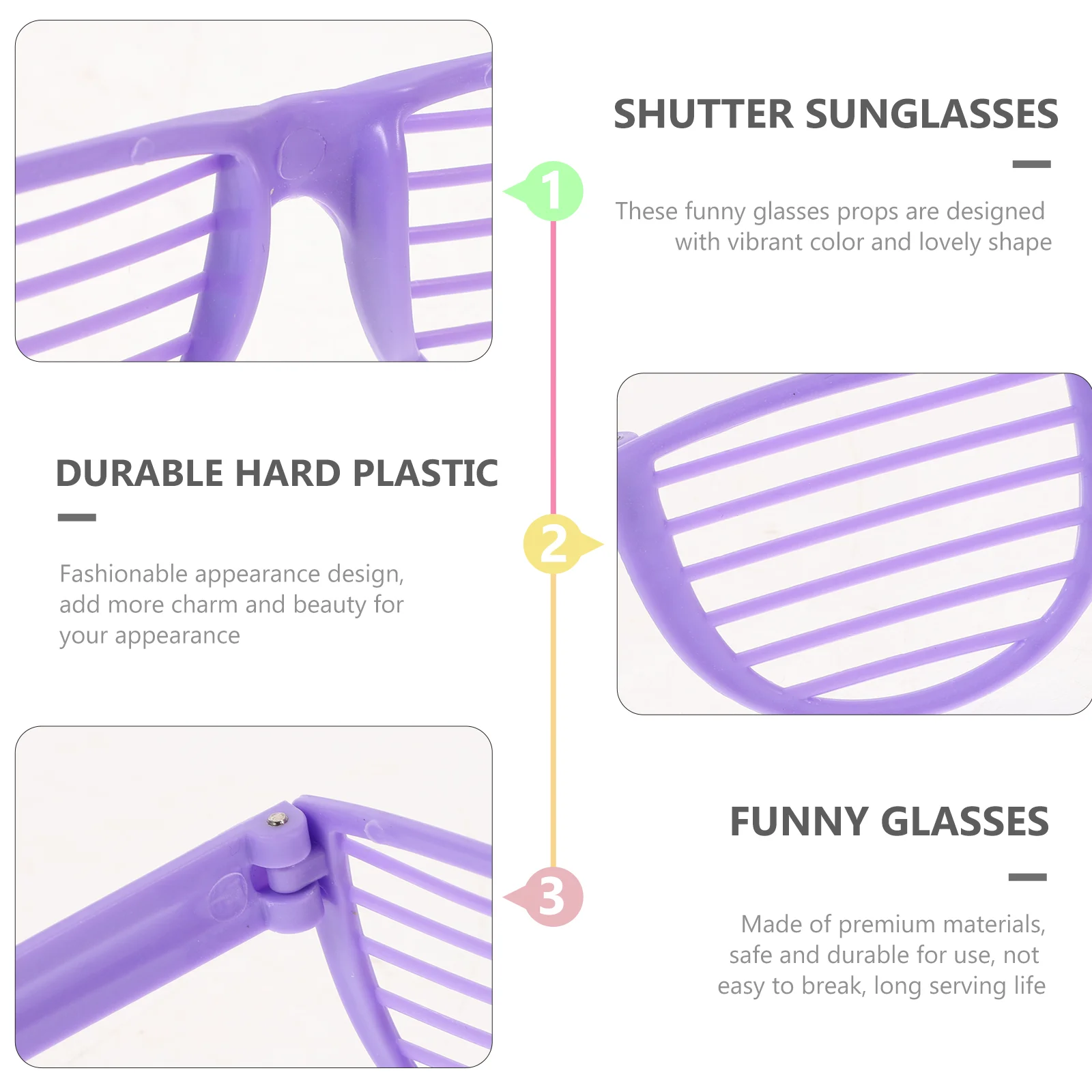 24-delige betaalbare feestaccessoires Shutter Shades zonnebril kleding brillen kostuumbal