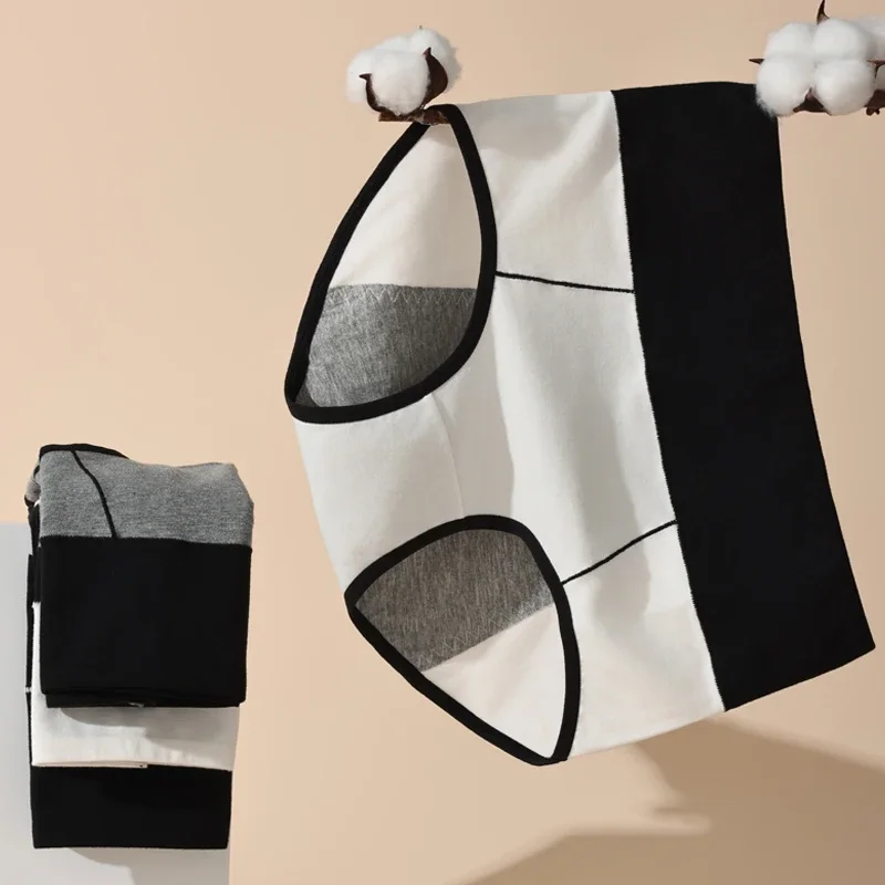 ارتفاع الخصر المرأة سراويل مانعة للتسرب سراويل الحيض توسيع فترة الملابس الداخلية الفسيولوجية حجم كبير M-4XL القطن الإناث ملخصات