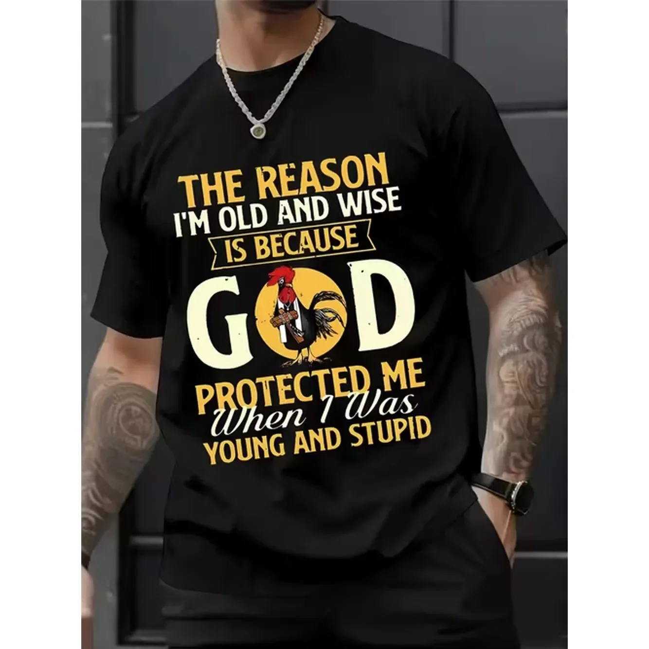 Trendy Mens T Shirt Featuring A Creative With God Its Essential For Sports Casual And Easy To Wash In A Machine Its Easy And With Local Delivery