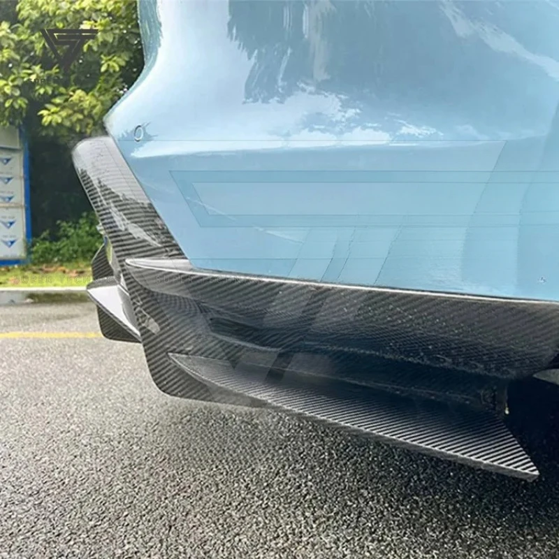Auto Parts Dry Carbon Aero Refit Components Taycan 4S S 2020-2022 Impact Resistant Rear Bumper Lip Exterior Styling Parts