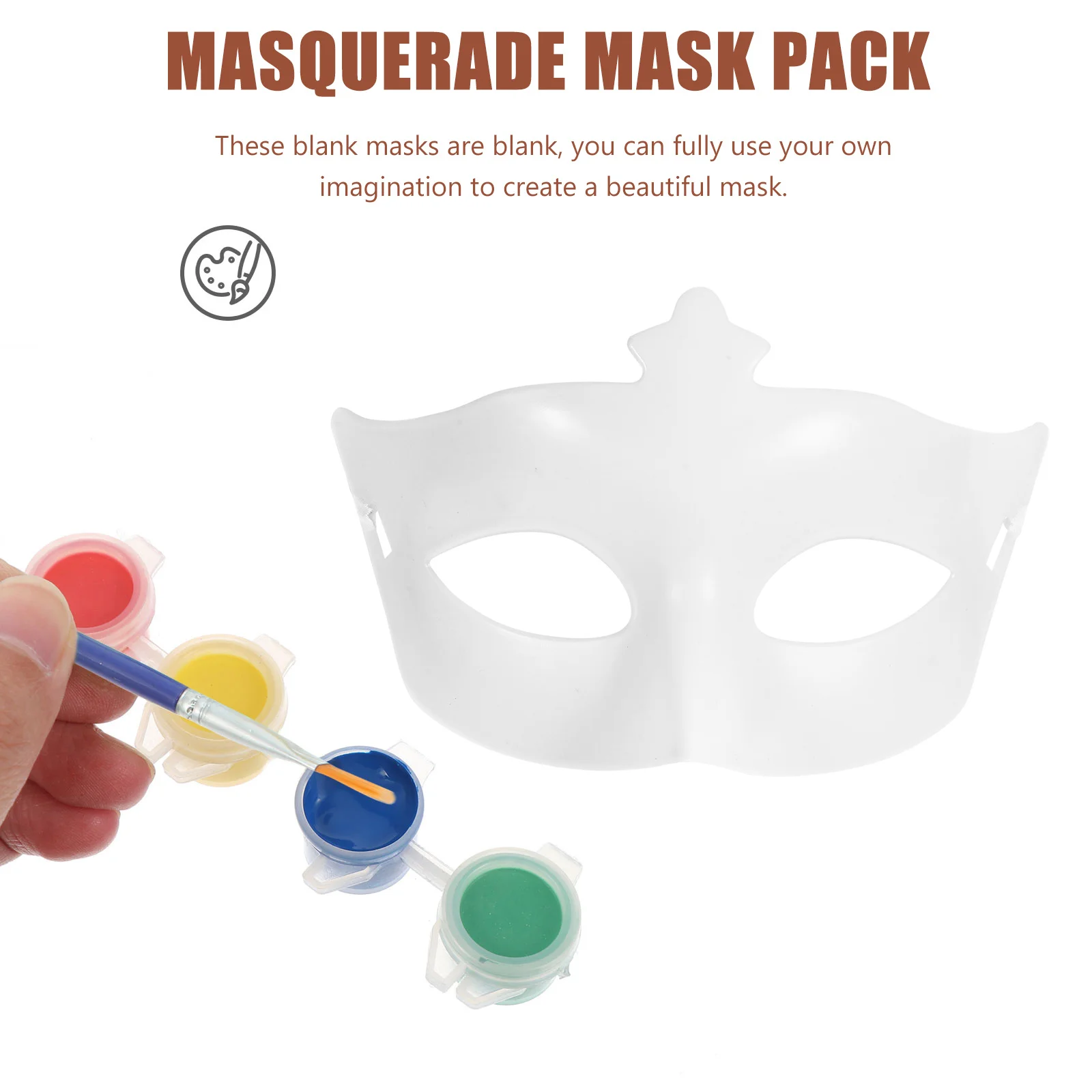

10 pcs Half Face For Diy Masquerade Party Cosplay Event Lightweight Plastic Facial Half Face Mask For Diy Mask