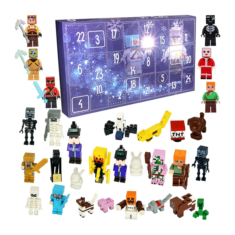 Disney Marvel Advent Calendar Box Figure Anime Action Figure Model Building Blocks Christmas Advent Calendar Countdown Kids Toys