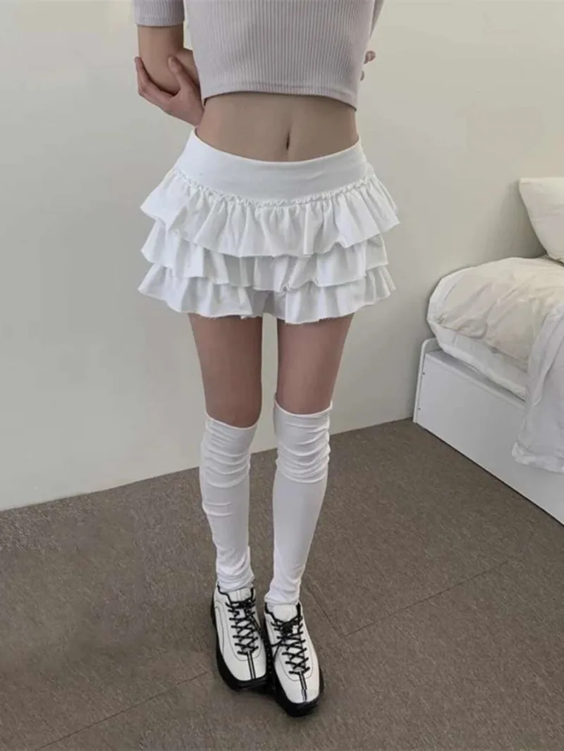

Sweet And Spicy Ballet F-length Skirt With Elastic Waist And Lace Hem Flared Cake-aped Ort Skirt For Young Women 8PO5