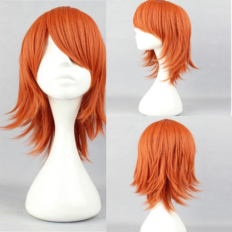 

Anime Hair Piece Orange for Cosplay Party Curly Hair Role Playing Makeup Masquerade Synthetic Wigs