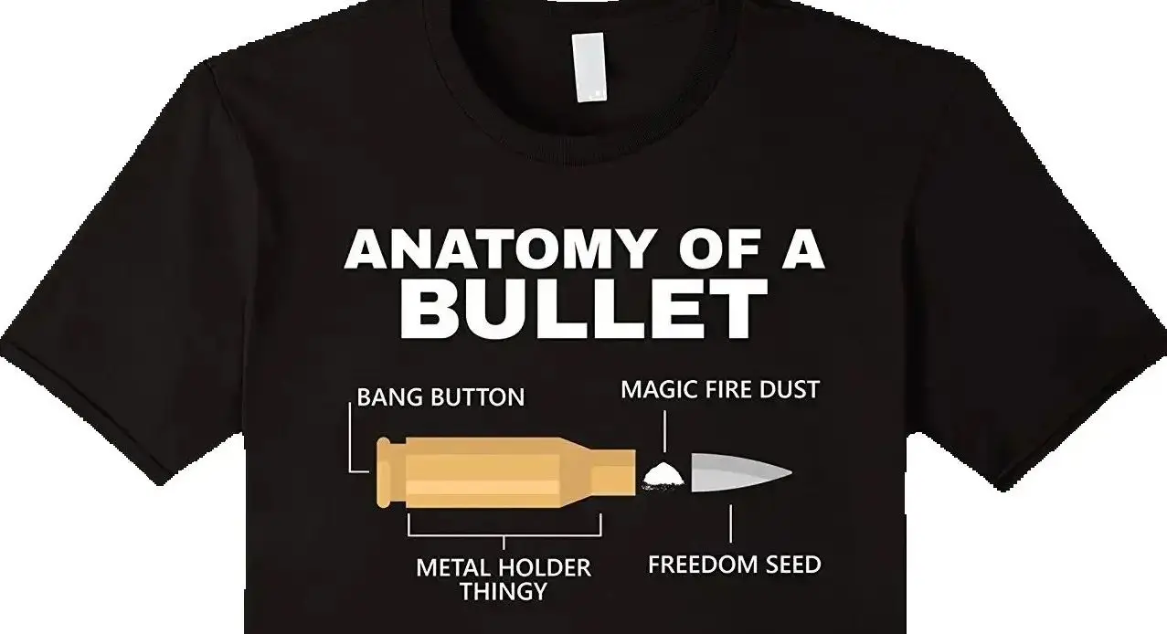 Anatomy of A Bullet Funny Gun Owner T-Shirt Summer Casual Cotton Short Sleeve O-Neck Men's T Shirt New S-3XL