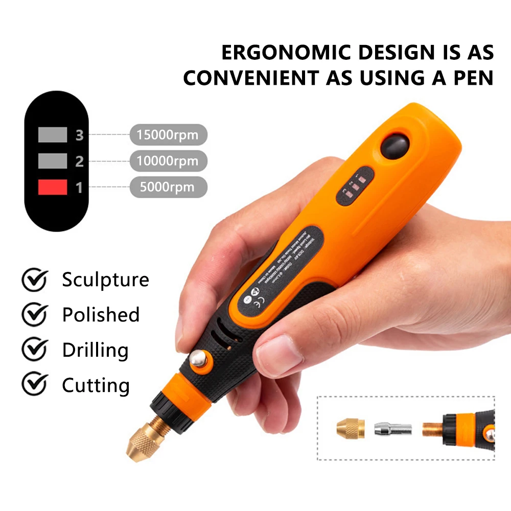 Engraver Electric Cordless Mini Drill Grinder 3.6V Electric Screwdriver Batchs With Rotary Tools For Accessories Grinding Kits