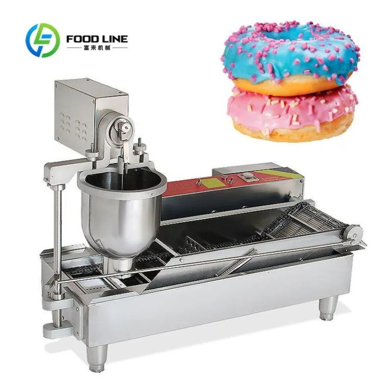 Customized Automatic Donut Making Machine Commercial Donut Fryer with Hopper & Conveyor Stainless Steel Donut Molder