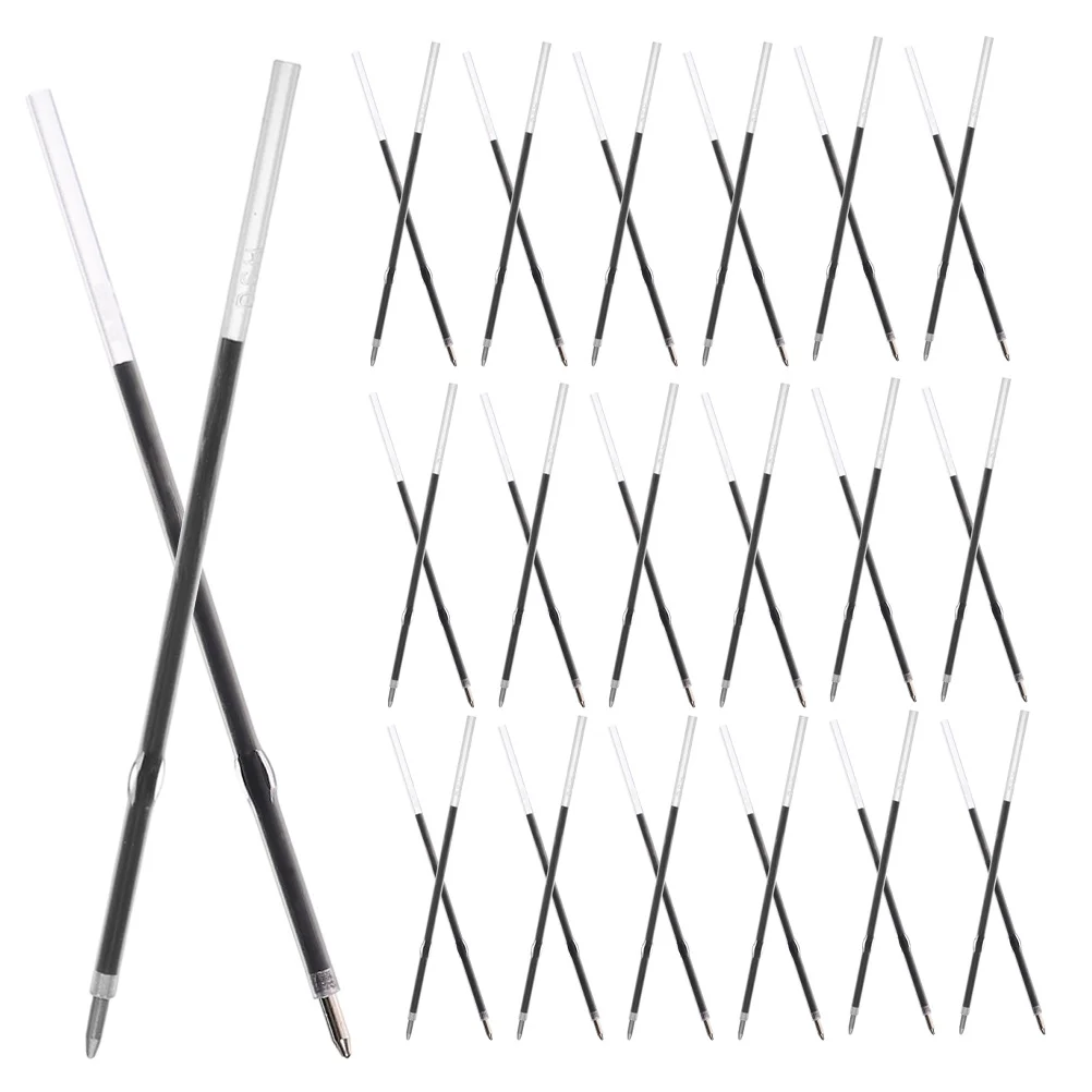 200 шт., 0,7 мм, черные, синие чернила, выдвижные стержни для шариковых ручек, гладкое письмо, быстросохнущие школьные и офисные принадлежности