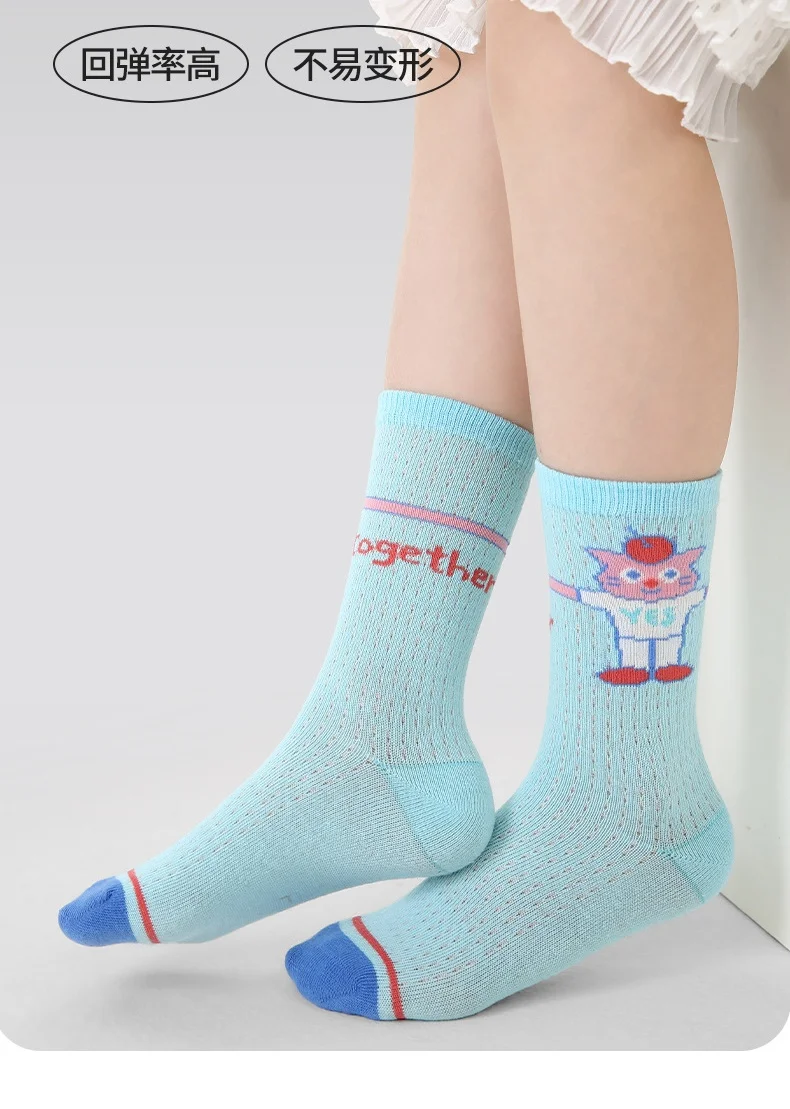 Baby-Sommersocken, Kindersocken für Jungen und Mädchen, Kaninchenmuster, dünne Baumwoll-Mesh-Socken, 4 Paar/Lot, Kinder-Wadensocken für den Sommer – Detail 6