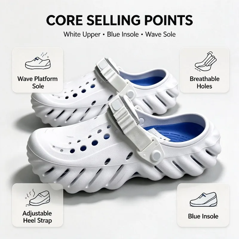 Crocs Bobo Hole Shoes Internet Celebrity Same Couple Cool Trend Non-slip Beach Shoes Personalized Outdoor Slippers Sandals