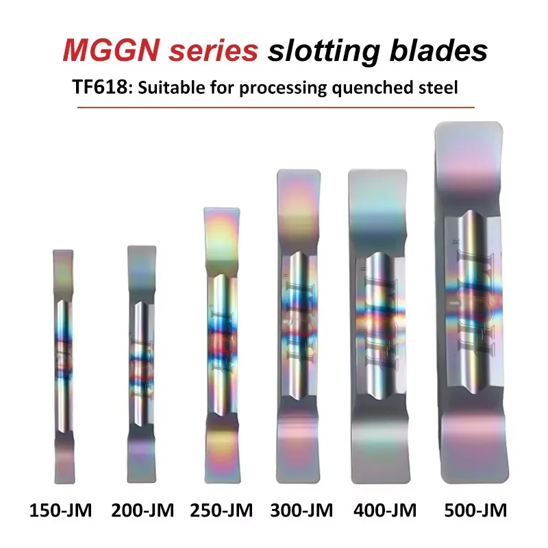 MGGN Series Hardened Steel Slotting Blades MGGN150 200 300 400 500-JM TF618 DESKAR 100% Original Lathe Turning Grooving Inserts