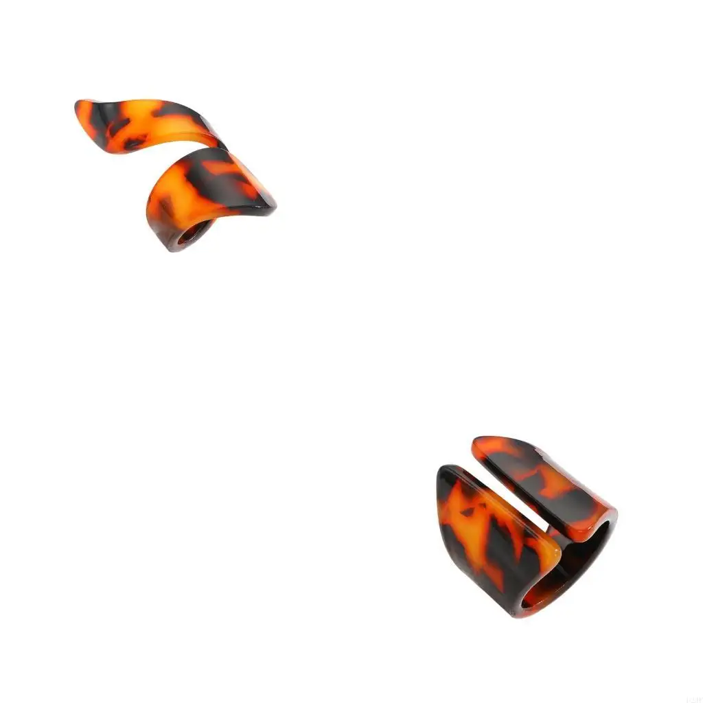 

Lightweight Geometric Leopard Print Ring Adjustable Opening Stylish Acrylic Jewelry