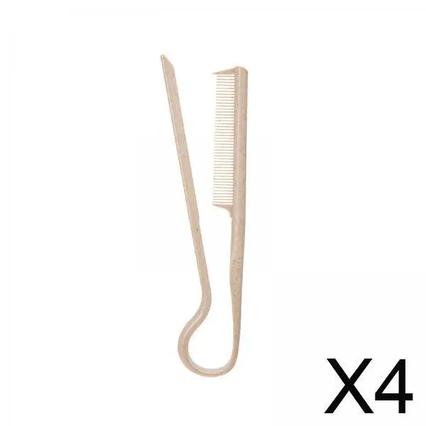 

Расческа для выпрямления волос V-образной формы, инструмент для укладки, плоская расческа-выпрямитель для всех типов волос, аксессуар для парикмахерской