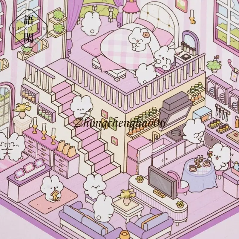 Landscape Sticker Libro álbumes recursos Sticker escena dibujos animados Libro calcomanía eestes Suministros