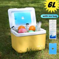 6L Car Refrigerator Incubator Cooler Box Household Car Heat Preservation Freezer Fridge Picnic Ice Bucket For Auto Home Tools