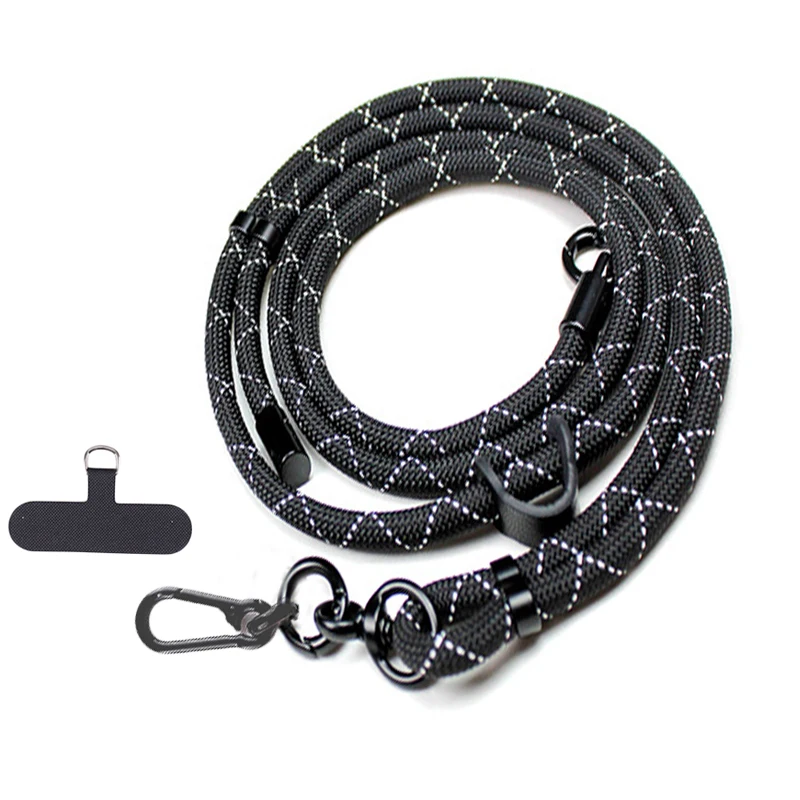 150 cm lengte telefoonkoord verstelbaar afneembaar nekkoord buiten universele crossbody riem kaartclip voor mobiele telefoonhoes