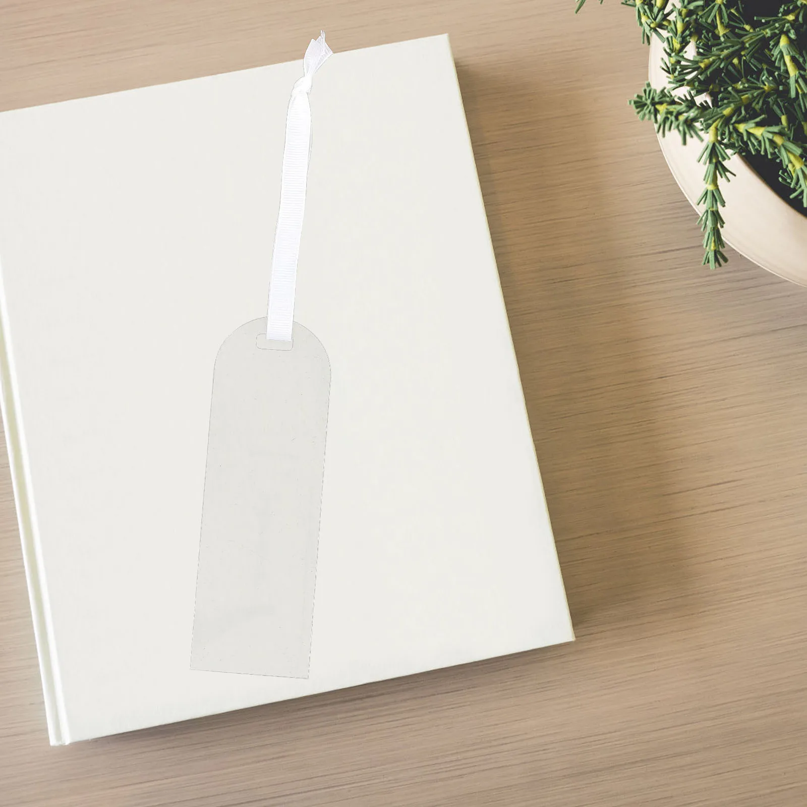 10Pcs Acrylic Bookmarks Blank Ribbon Page Markers DIY Reading Supplies Decorative Book Labels Acrylic Bookmark Blank