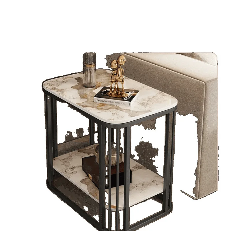 

Slate small square table, minimalist light luxury, modern simplicity