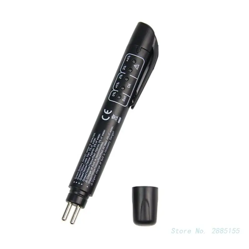 Portable Brake Fluid Tester with 5 LED Indicators DOT 3 DOT 4 DOT 5.1 Brake Fluid Liquid Tester Pen for Check Engine