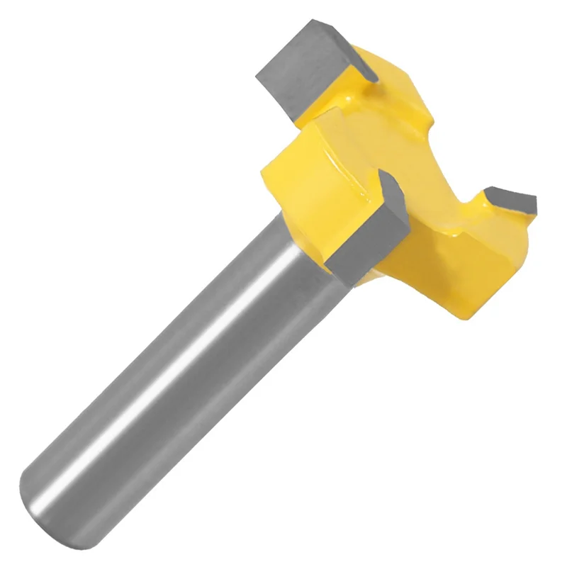 ABKJ-8Mm Shank 3 Teeth T-Slot Router Bit Milling Straight Edge Slotting Milling Cutter Cutting Handle For Wood Woodwork