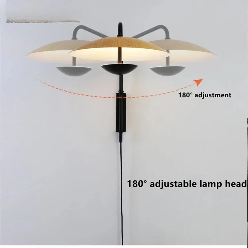 

Nordic modern minimalist personality aisle bedside art wall lamp designer hotel model room living room study bedroom wall lamp