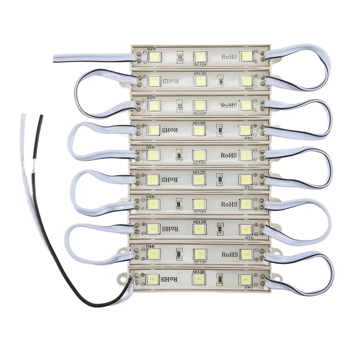 ABXY 1*10pcs 5050 SMD 3 LED Module LED Strip String Light Waterproof DC 12V Cool White