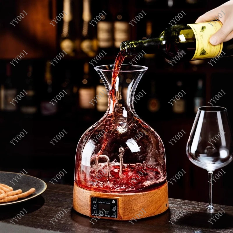 Luxury Electric Wine Decanter Crystal Glass Quick Atomizing Wine Aerator Pourer for Home