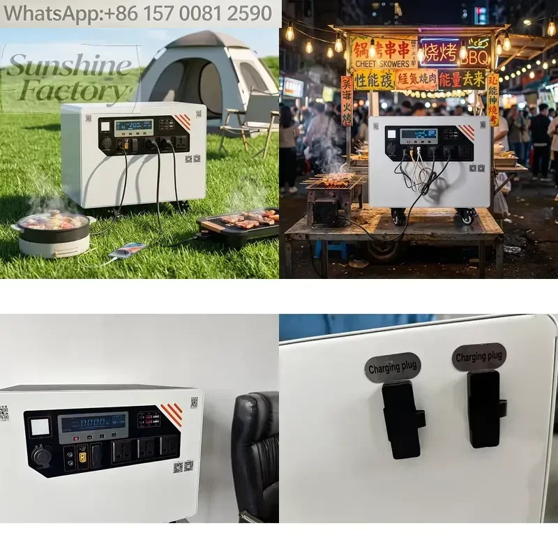 Lifepo4 Portable Power Station Outdoor High-Power Solar Inverter 5kw Camping Cooking Energy Storage Power Supply