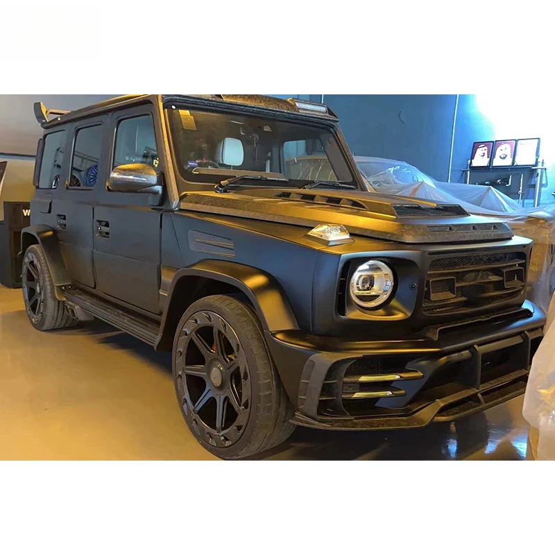 Premium Car Accsori MSY P Style Dry Carbon Fiber Body Kit Bumpers Hood Spoiler G Class W4 WA G G0 Durle 4