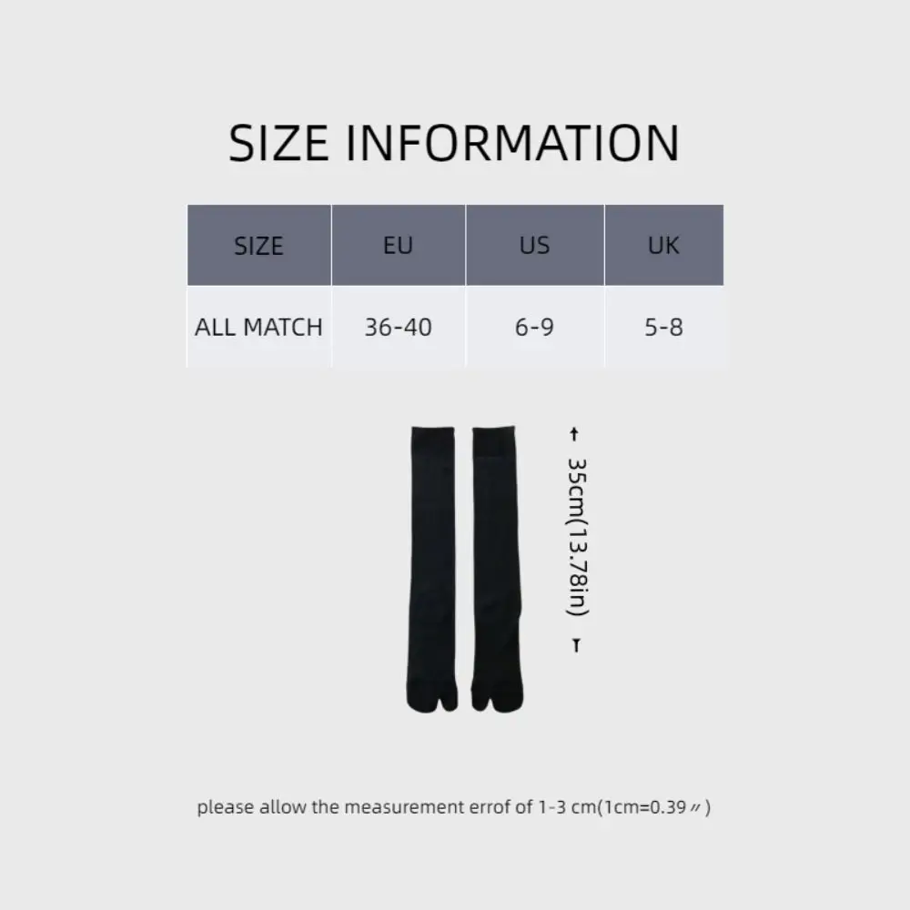 Macio cor sólida joelho meias altas ultra-fino malha plissado dois dedos meias meias jk bezerro meias longas streetwear