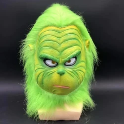 Christmas Masks Geek Stole Christmas Cosplay Mascarillas Latex Face Masques with Hats Xmas Halloween Carnival Party Props Gift