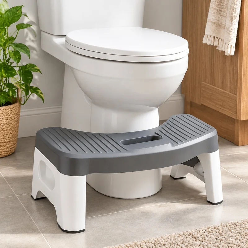 Adjustable Squat Toilet Stool Ergonomic Design for Adults, Kids, and Pregnant Women Support