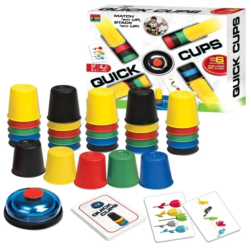 Family Competition Speed Challenge Card Games Toy Training Parent Child Desktop Interactive Sports Stacking Cups Funny Toys Gift